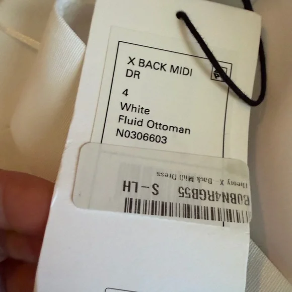 Theory White Halter Midi Dress with Cross-Back - Picture 8 of 15